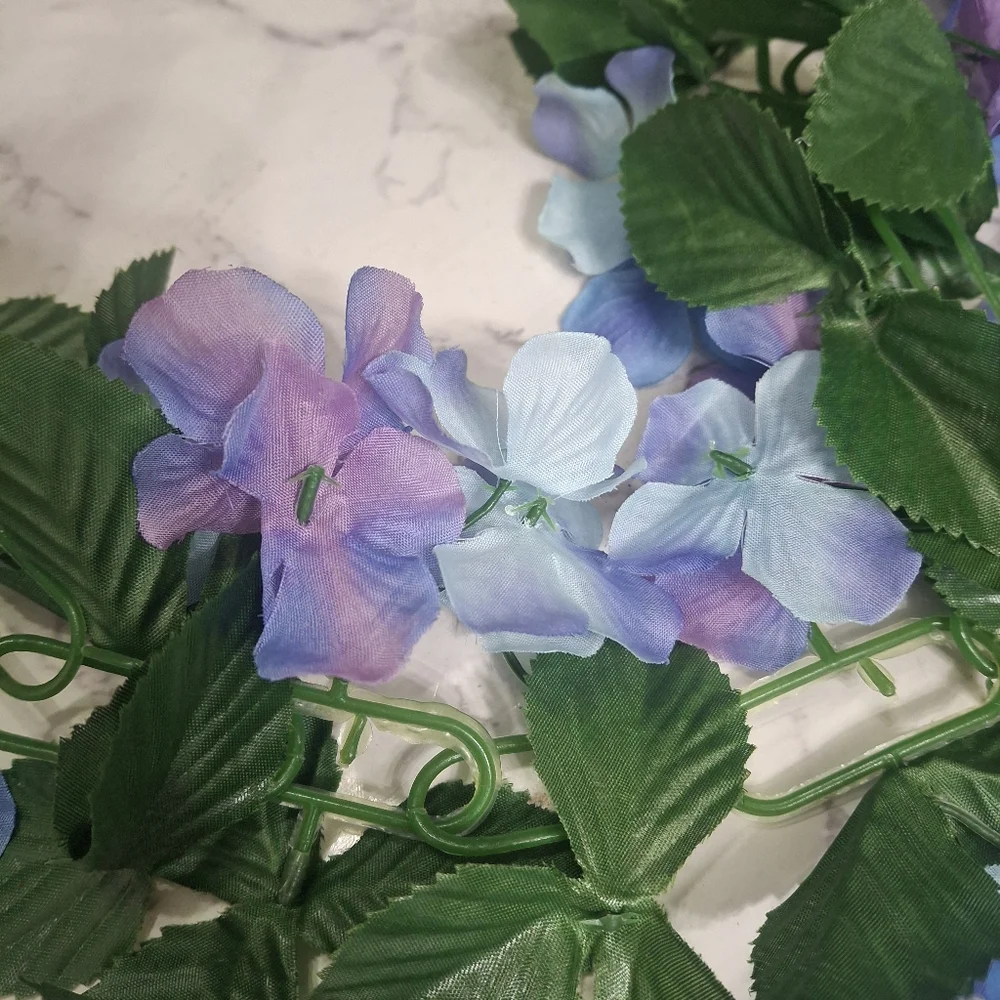 Artificial Blue and Purple Floral Garland